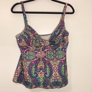 36DD Swim Systems Floral Tankini Top